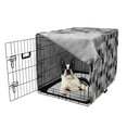 thumbnail image 5 of Charcoal Dog Crate Cover, Greyscale Geometric Pattern with Striped Hexagons Grid Illustration, Easy to Use Pet Kennel Cover Small Dogs Puppies Kittens, 7 Sizes, Grey Charcoal Grey White, by Ambesonne, 5 of 6
