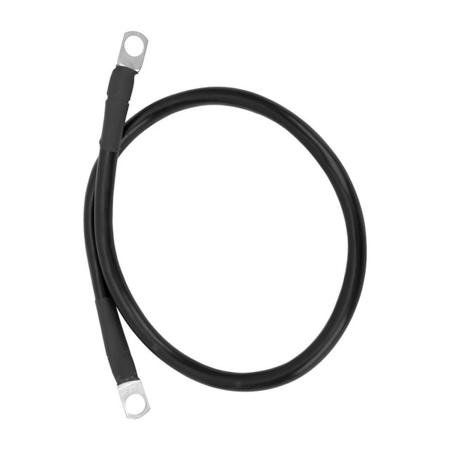 23.6in High Toughness Ground Wire 4AWG 25mm² 150A Earth Cable Battery Inverter Fuse Holder