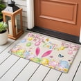 thumbnail image 4 of Happy Easter Entryway Rug 2'x3'&nbsp; Non Slip Front Door Mats, Spring Farmhouse Bunny Eggs Flower Beige Entrance Rugs Indoor Outdoor Carpet, Washable Floor Mats Small Area Rug for Bedroom Kitchen, 4 of 8