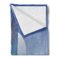 thumbnail image 2 of Nautical Soft Flannel Fleece Blanket, Sailing Boat in Moonrise Dramatic Sky Ocean Reflections Wavy Serene Illustration, Cozy Plush for Indoor and Outdoor Use, 70" x 90", Violet Blue, by Ambesonne, 2 of 5