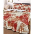thumbnail image 3 of Quilts Twin Size, Red Ombre Soft Comforter Bedding Set for Bed, Gradient Abstract Art Vintage Lightweight Quilted Bedspread with Pillow Cover(2 Pieces) for All Season, 68x86 Inch, 3 of 6