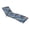 Blue Leaves, variant on Outdoor Chaise Lounge Chair Cushion 75.98" x 22.83" Waterproof, High-Density Foam, Adjustable Straps, Patio Pool Deck Furniture Cushion (Blue Leaves)