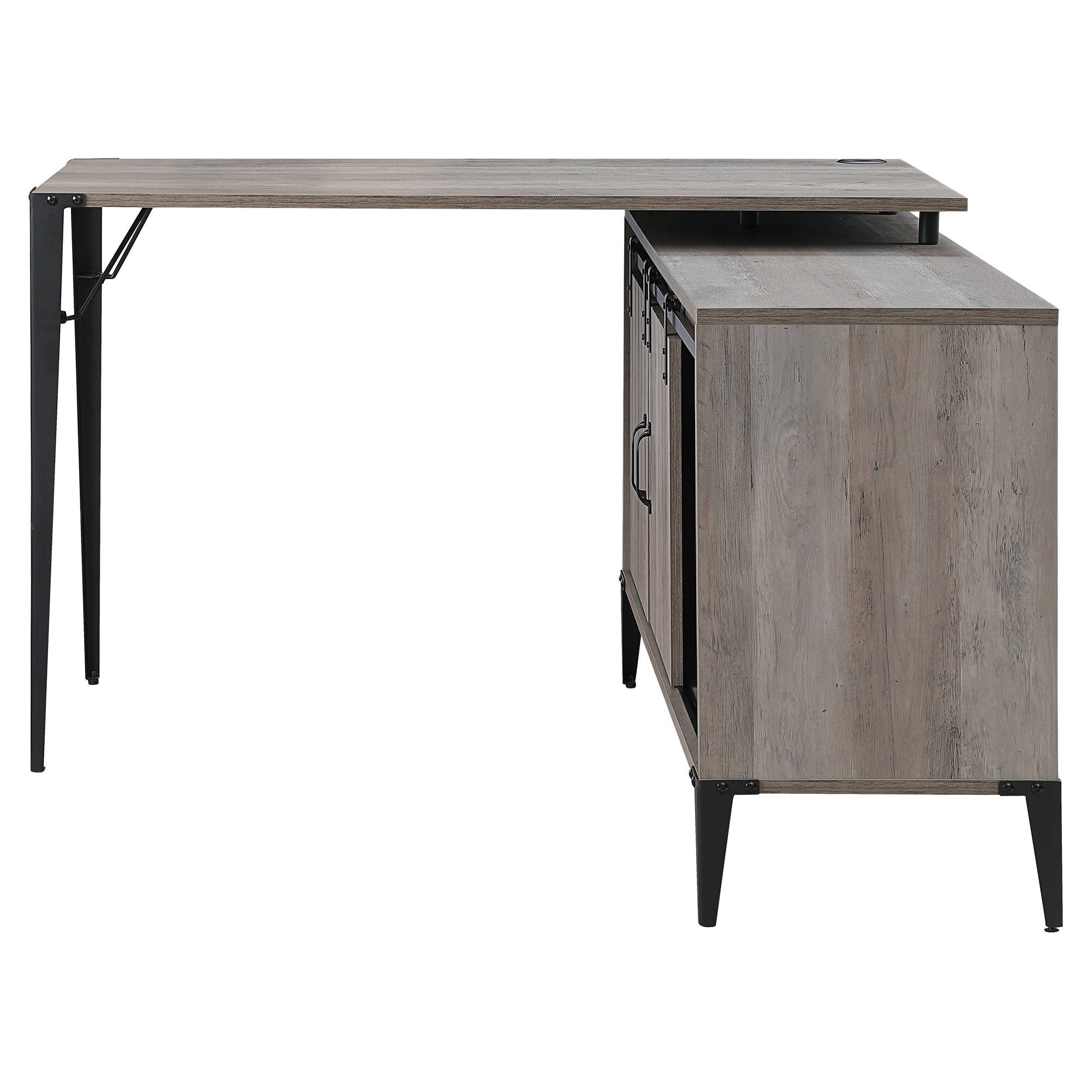 ACME Zakwani Writing Desk in Grey Oak and Black