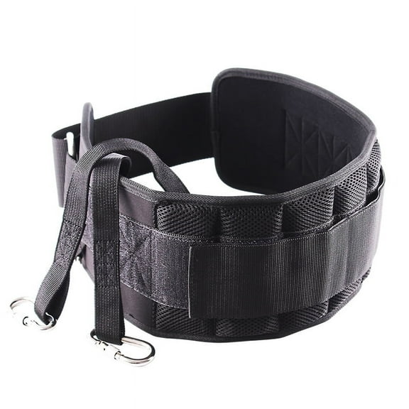 Thick EVA Pull-Up Dip Belt Strength Training Waist Support for Barbell Dumbbell Squat Powerlifting Lumbar Back Brace Bear 100lbs (BLACK LINE,One Size(81cm-132cm))