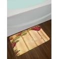 thumbnail image 2 of Fence Bath Mat, Grapevine Branches on Wooden Planks Flowering Plants Pruning Merlot, Plush Bathroom Decor Mat with Non Slip Backing, 29.5" X 17.5", Sand Brown Ruby, by Ambesonne, 2 of 2