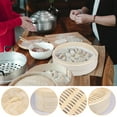 thumbnail image 6 of Ghojet Double layer Bamboo Steamer Basket Handmade Bamboo Dumpling Steamer 10 Inch Lightweight Food Steamer Baskets Eco-Friendly Bamboo Steamer for Steaming Dumplings Vegetables Fish Rice, 6 of 10