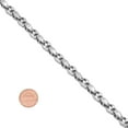 thumbnail image 2 of Men's 6mm Chunky High-Polished Tungsten Dark Silver Puffed Puffed Mariner Chain Necklace, 24 inches, 2 of 7