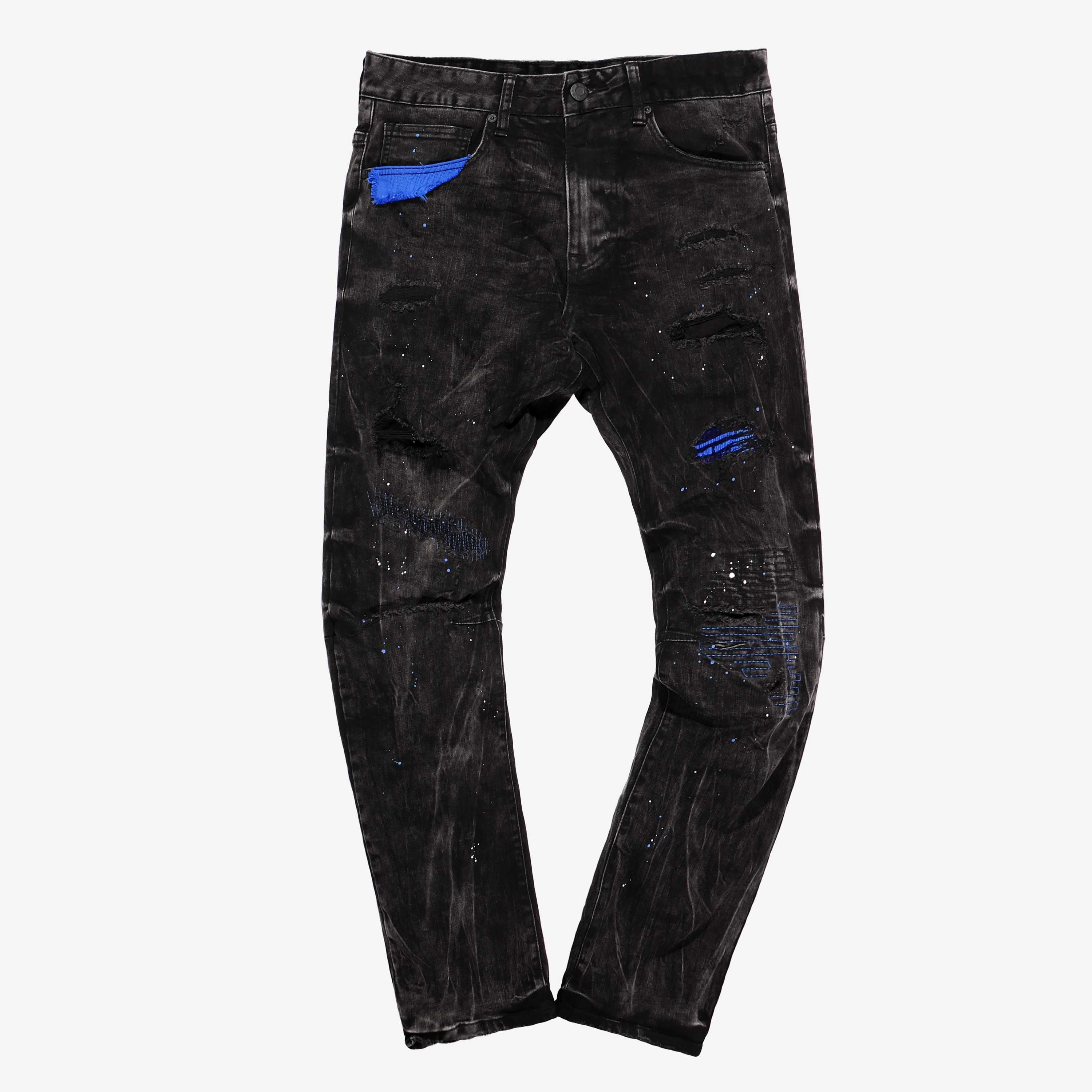 smoke rise jeans black