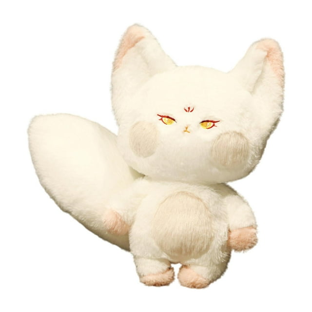 Zorros de peluche, zorros de peluche, juguete coleccionable de zorros de peluche para acurrucarse cola pequeña de oro