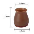 thumbnail image 3 of Protectores de patas de silla 16 piezas Protectores de piso de silicona para patas de silla con almohadillas de fieltro indivisibles, Mueva los muebles silenciosamente y proteja sus pisos de rayones,, 3 of 5