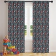 thumbnail image 5 of Blackout Kids Curtains,Dark Blue Bigfoot and Tree Pattern Childrens Insulated Curtains Set Of 2,Bedroom Essentials,Toddler Room Decor 42x84in(106x213cm), 5 of 5