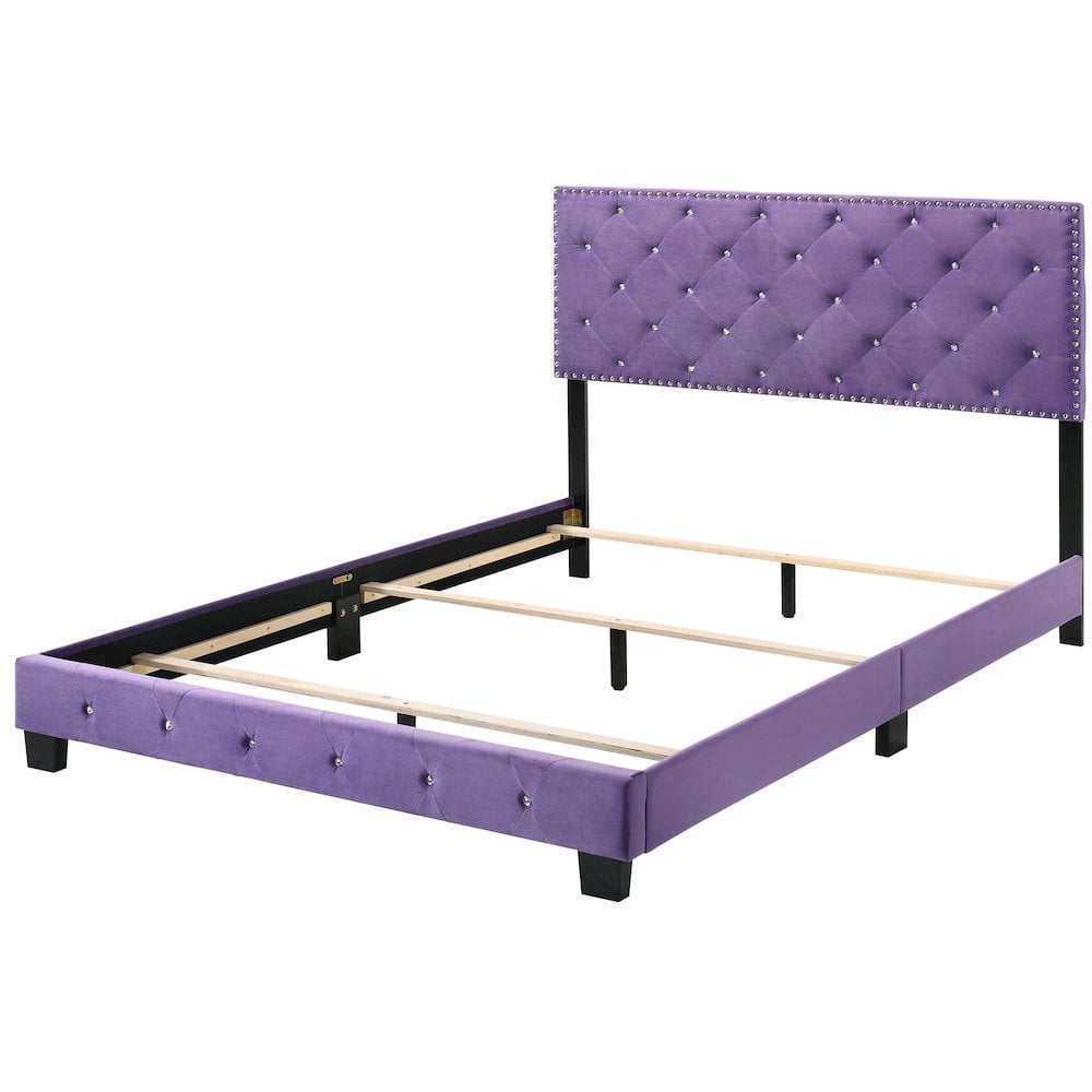 Glory Furniture Suffolk Full Bed in Purple Color