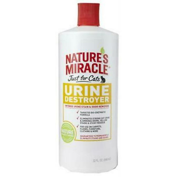 2PK Natures Miracle 32 OZ Cat Urine Destroyer Just For Cats Urine