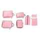 thumbnail image 2 of 7 Uds cubos de embalaje de compresión bolsa comprimible de equipaje ligera de poliéster de polipropileno para maleta de viaje rosa, 2 of 10