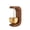A-Brown, variant on Minimalist Wooden Wind Chimes Decorative Hanging Bell Ornament Wood and Metal Zen Home Decor Multiple Shape Variants for Outside