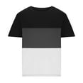 thumbnail image 2 of SHTXOZHI Men's T- Shirts Short Sleeve Color Block Shirt Casual Crewneck Summer Pullover Tees, 2 of 5
