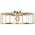 thumbnail image 1 of Access lighting 23892LEDDLP-GLD 9 x 23.25 in. Wired 1-Light Horizontal Cage Flush Mount, Gold, 1 of 1