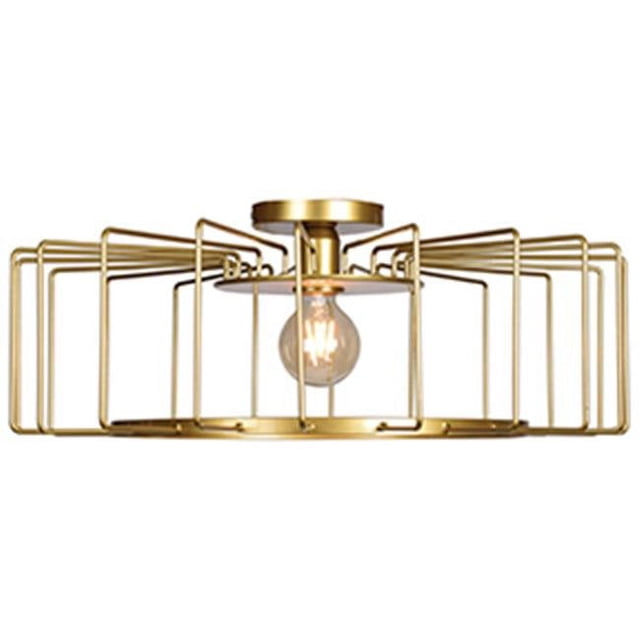 Access lighting 23892LEDDLP-GLD 9 x 23.25 in. Wired 1-Light Horizontal Cage Flush Mount, Gold
