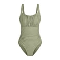 thumbnail image 4 of Womens One Piece Swimsuit,Solid Color Monokini Swimsuit With Adjustable Straps One Piece Bathing Suit for Beach Pool Versatile Fit,Swimsuits for Women,M, 4 of 5
