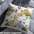 thumbnail image 2 of Castle Fairy Giraffe Elephant Zebra Fabric by the Yard 1 Yard,Woodland Animal Home Decor Fabric by the Yard,Cartoon Wildlife Room Decor Fabric by the Yard,Super Cozy Kawaii Room Decor, 2 of 6