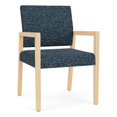 thumbnail image 1 of Pemberly Row Waiting Reception Guest Chair Wood Frame in Blue, 1 of 5