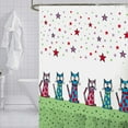 thumbnail image 2 of ITY International - Rideau de Douche Peva, 71 Pouces x 71 Pouces, Motif Chats, 2 of 2