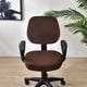 thumbnail image 2 of Funda giratoria giratoria para asiento de silla, de cojín, protectores de poliéster, color sólido, antipolvo, funda para silla de computadora p café Sunnimix cubierta de asiento, 2 of 8