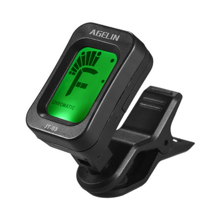 General Digital Tone Tuner LCD Screen Mini Clip-on Tuner for Bass Guitar Chromatic Violin Ukulele String Instruments (Best Guitar Tuner App Android)