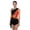 Orange, variant on RUNQHUI Women Color Block Lyrical Dance Bodysuit Ruched Fringe Trim Figure Skating Gymnastics Leotard Royal Blue S