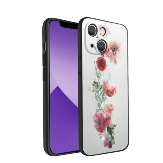 Compatible with iPhone 14 Phone Case, Floral-17 Case Men Women, Flexible Silicone Shockproof Case for iPhone 14