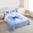 thumbnail image 3 of Castle Fairy Flying Butterfly 2Pcs Bedding Comforter Set for Teens Women Girls Boys,Abstract Splash Glitter Twin Comforter Sets,Romantic Ombre Breathable Bedding Set,Ultra Soft Home Decor, 3 of 8