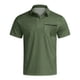 thumbnail image 3 of Camisa de manga corta transpirable de color liso para hombre, ideal para el verano - Poliéster - Solapa con bolsillo - Para el día a día/vacaciones - Tallas M-XXXL, 3 of 3
