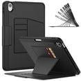 thumbnail image 2 of Dteck Luxury Business Case for iPad Air 11 inch 2025/2024 (M3/M2),Mangetic Leathe Card Slots Smart Case Built-in Pencil Holder Shockproof TPU 7 Viewing Angles Stand Folio Cover,Black, 2 of 10