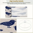 thumbnail image 4 of Lampshades 2 Pack Coastal seagull linen design Indigo blue ecru jute fabric effect 13"x13"x10" Light Shade for Table Lamps Floor Lamps Drum Lamp Shades Lampshade Replacement Easy Assembly, 4 of 8