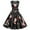 Black, variant on ICHUANYI Womens Thin Print Lace Christmas Dress Sleeveless Crew Neck Dress Fashion Cloth 2024