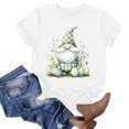 thumbnail image 4 of VBTAPA 2025 Easter Shirts for Women, Funny Bunny Graphic T-Shirt Easter Holiday Short Sleeve Tee Tops Prime Sales Today White XL, 4 of 5