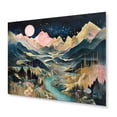 thumbnail image 2 of Designart "Stream Through The Mountains Flowing Beauty" Abstract Landscape Metal Art Print, 2 of 5