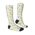thumbnail image 3 of Balery Lavender Flowers Printed Novelty Socks Men's Women's Crew Socks Sports Socks Knee High Socks Cotton Socks Quirky and Cool Socks, 3 of 9