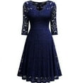 thumbnail image 4 of Leesechin Women Bodycon Dresses Lace Short Sleeves Cocktail Dress Prom Ballgown Vintage Formal Ball Gown, 4 of 5