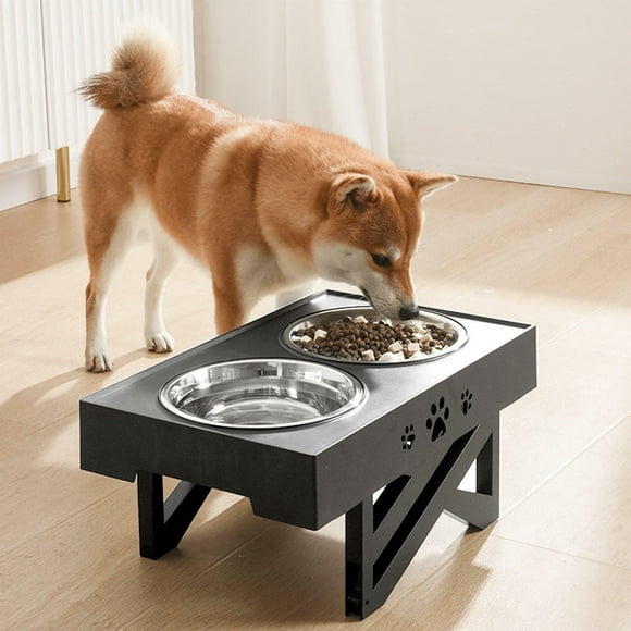 Elevated Dog Bowls, 3 Adjustable Heights Raised Pets Feeder Bowls W/Stainless Steel Bowls For Small Medium Large Dogs