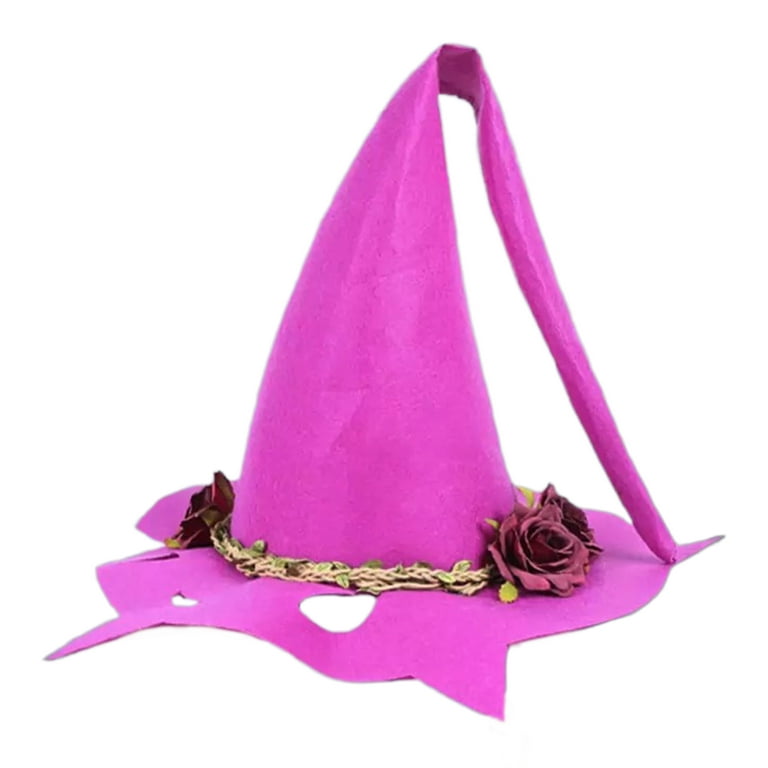 Wiueurtly Adhesive Wall Hangers Peel And Stick Adult Witch Hat Head-wear  Party Props 