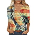 thumbnail image 5 of 250th American Flag Shirts Women 4th of July V-Neck 3/4 Sleeve Patriotic T-Shirt 2026 Independence Day Tops, 5 of 7