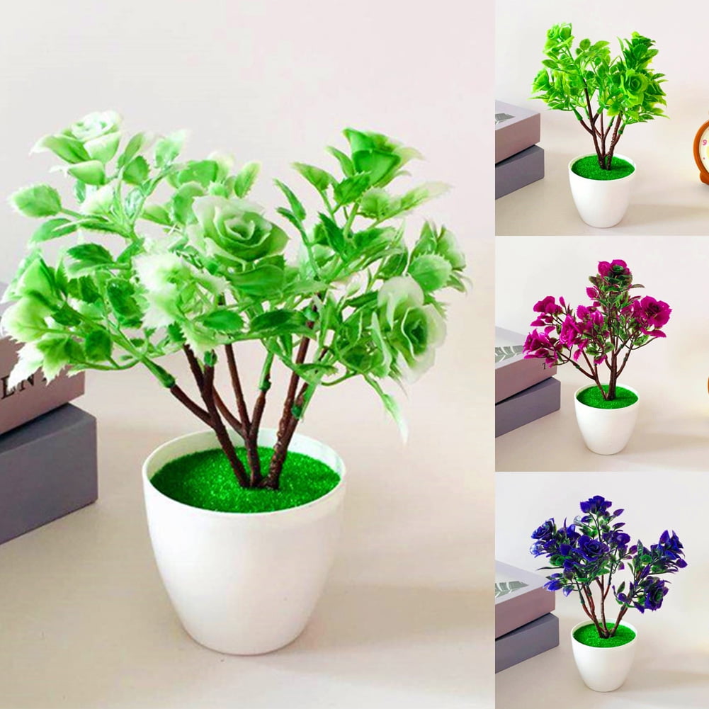 Details about   6 PCS NEW Artificial Plant Bonsai Tree Pot Fake Flowers Ornament Home Decoration