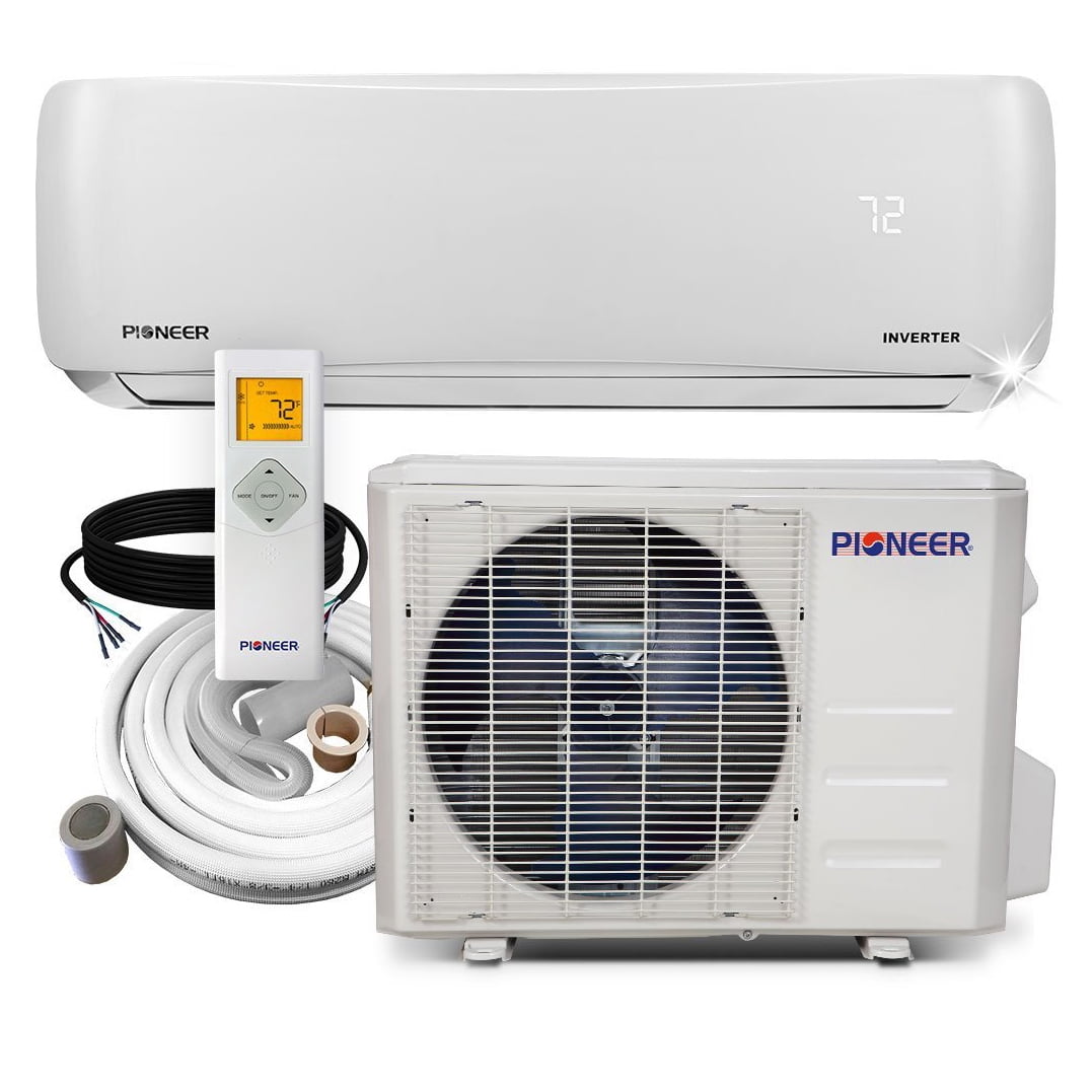 Pioneer 12000 Btu 208 230v Ductless Mini Split Air Conditioner Heat Pump System Walmart Com Walmart Com