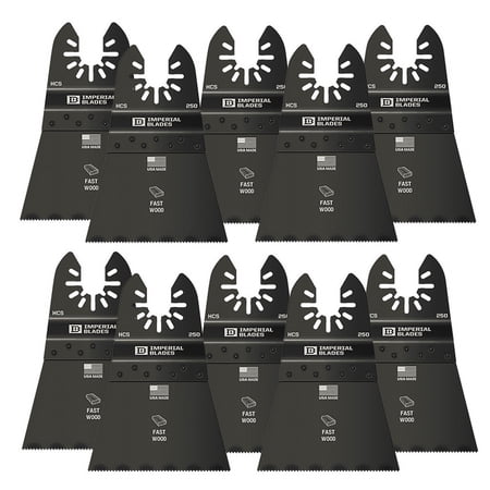Imperial Blades IBOA250-10 ONE FIT 2-1/2 Wood Oscillating Saw Blade Multi-Tool Accessory 10PK