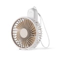 thumbnail image 1 of Ventilador de mano Mini ventilador portátil con cordón Ventilador personal de 3 velocidades Ventilador de escritorio plegable USB recargable para viajes Oficina al aire libre (blanco), 1 of 5