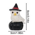 thumbnail image 3 of ZJNGJC Halloween Pumpkin Man Resin Figurine Mustache Statue With Cape Indoor Tabletop Shelf For Holiday Party Home Ornament A, 3 of 6