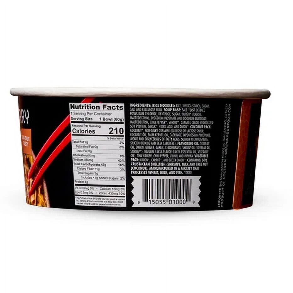 (Price/Case)Snapdragon Foods - Rice Ndl Bwl Singapr Cury - Case of 6 - 2.1 OZ