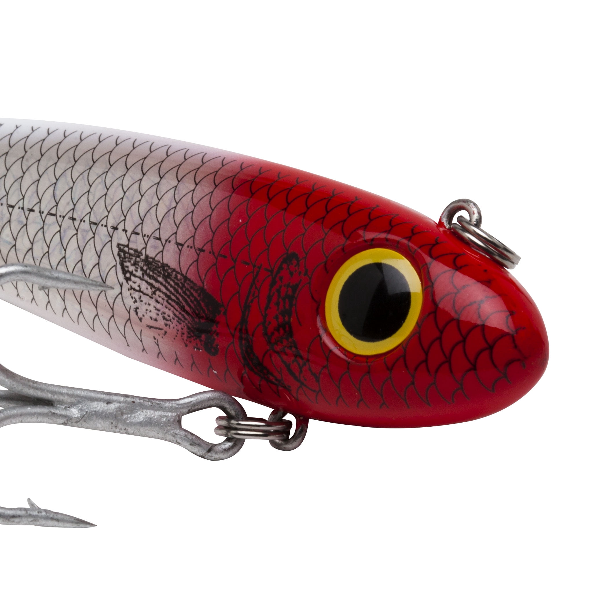 Bomber Mullet Lipless Crankbait 3 1/2" Red Head Flash 5/8 oz.