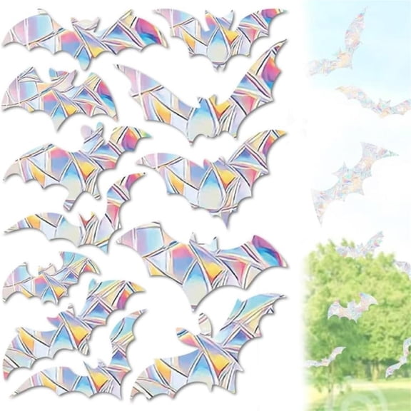 Clearance Party Light-up Decoration under $1,Bat Window Clings Rainbow Window Clings Halloween Decor Halloween Window Clings Window Film Window Clings